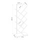 Βιβλιοθήκη Maxy Megapap χρώμα καρυδί 45x26,4x120εκ. Βιβλιοθήκη Maxy Megapap χρώμα καρυδί 45x26,4x120εκ.