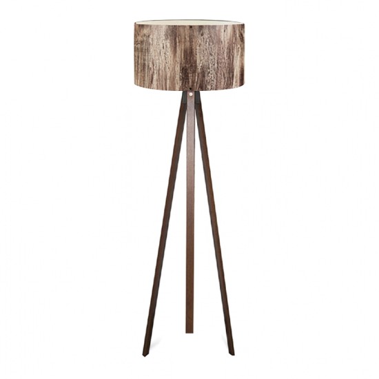 Φωτιστικό δαπέδου Rosling Megapap Mdf/ύφασμα Pvc χρώμα καρυδί/καφέ 38x21x140εκ. Φωτιστικό δαπέδου Rosling Megapap Mdf/ύφασμα Pvc χρώμα καρυδί/καφέ 38x21x140εκ.