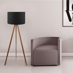 Φωτιστικό δαπέδου Rosling Megapap Mdf/ύφασμα Pvc χρωμα καρυδί/μαύρο 38x21x140εκ. Φωτιστικό δαπέδου Rosling Megapap Mdf/ύφασμα Pvc χρωμα καρυδί/μαύρο 38x21x140εκ.