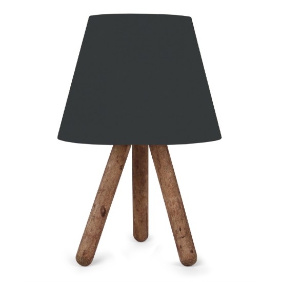 Φωτιστικό επιτραπέζιο Lander Megapap ύφασμα Pvc/ξύλο χρώμα μαύρο/καφέ 22x17x32εκ. Φωτιστικό επιτραπέζιο Lander Megapap ύφασμα Pvc/ξύλο χρώμα μαύρο/καφέ 22x17x32εκ.