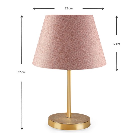 Φωτιστικό επιτραπέζιο Rosenthal Megapap ύφασμα Pvc χρώμα ροζ/χρυσό 22x17x37εκ. Φωτιστικό επιτραπέζιο Rosenthal Megapap ύφασμα Pvc χρώμα ροζ/χρυσό 22x17x37εκ.