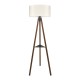 Φωτιστικό δαπέδου Thomas Megapap E27 Mdf/ύφασμα Pvc χρώμα καρυδί - κρεμ 38x38x135εκ.