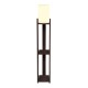 Φωτιστικό δαπέδου Verma I Megapap E27 Mdf/ύφασμα Pvc χρώμα wenge - κρεμ 18,5x18,5x142εκ.