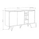 Μπουφές Clara Megapap χρώμα sapphire oak - ανθρακί 142x35,6x83εκ. Μπουφές Clara Megapap χρώμα sapphire oak - ανθρακί 142x35,6x83εκ.