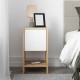 Κομοδίνο Ema Megapap χρώμα sapphire oak - λευκό 30x30x55εκ.