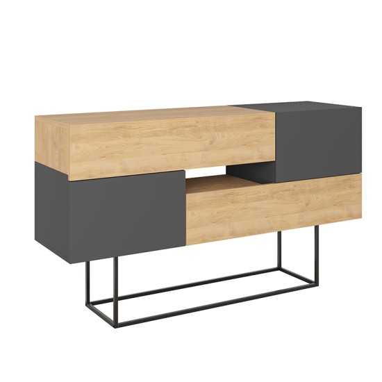 Μπουφές Eros Megapap sapphire oak - ανθρακί 145x40x82εκ. Μπουφές Eros Megapap sapphire oak - ανθρακί 145x40x82εκ.