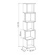 Βιβλιοθήκη Piri Megapap χρώμα λευκό 35x30x161εκ. Βιβλιοθήκη Piri Megapap χρώμα λευκό 35x30x161εκ.