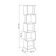 Βιβλιοθήκη Piri Megapap χρώμα sandstone 35x30x161εκ.