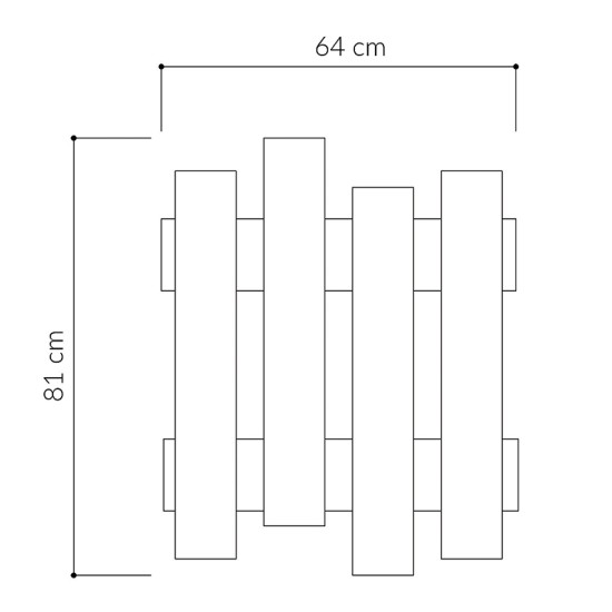 Κρεμάστρα τοίχου Wave Megapap χρώμα ανθρακί 64x4x81εκ. Κρεμάστρα τοίχου Wave Megapap χρώμα ανθρακί 64x4x81εκ.