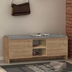 Παπουτσοθήκη Zulla Megapap χρώμα ανοιχτό καρυδί 110x37x43εκ.