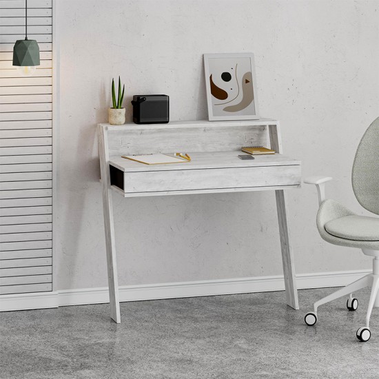 Γραφείο εργασίας Cowork Megapap χρώμα λευκό αντικέ 94x50x91εκ. Γραφείο εργασίας Cowork Megapap χρώμα λευκό αντικέ 94x50x91εκ.