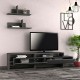 Έπιπλο τηλεόρασης Gara Megapap χρώμα ανθρακί 180x29,8x42εκ. Έπιπλο τηλεόρασης Gara Megapap χρώμα ανθρακί 180x29,8x42εκ.