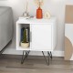 Κομοδίνο Glynn Megapap χρώμα λευκό 50,2x44,6x60εκ. Κομοδίνο Glynn Megapap χρώμα λευκό 50,2x44,6x60εκ.