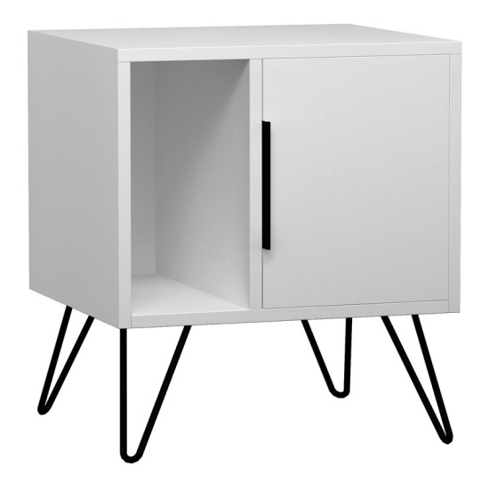 Κομοδίνο Glynn Megapap χρώμα λευκό 50,2x44,6x60εκ. Κομοδίνο Glynn Megapap χρώμα λευκό 50,2x44,6x60εκ.