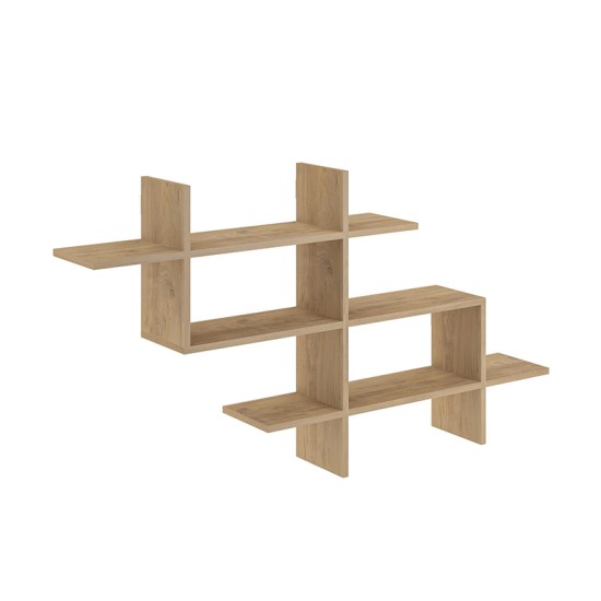 Ραφιέρα τοίχου Halic Megapap χρώμα sapphire oak 150x22x82εκ. Ραφιέρα τοίχου Halic Megapap χρώμα sapphire oak 150x22x82εκ.