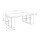 Τραπεζάκι σαλονιού Honey Megapap χρώμα sapphire oak - λευκό 105x60x40εκ. Τραπεζάκι σαλονιού Honey Megapap χρώμα sapphire oak - λευκό 105x60x40εκ.