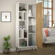 Βιβλιοθήκη Jedda Megapap χρώμα λευκό - sapphire oak 80,6x29,6x191εκ. Βιβλιοθήκη Jedda Megapap χρώμα λευκό - sapphire oak 80,6x29,6x191εκ.