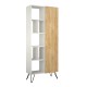 Βιβλιοθήκη Jedda Megapap χρώμα λευκό - sapphire oak 80,6x29,6x191εκ. Βιβλιοθήκη Jedda Megapap χρώμα λευκό - sapphire oak 80,6x29,6x191εκ.