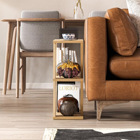 Τραπεζάκι βοηθητικό Lazena Megapap χρώμα sapphire oak 60x22x57εκ.