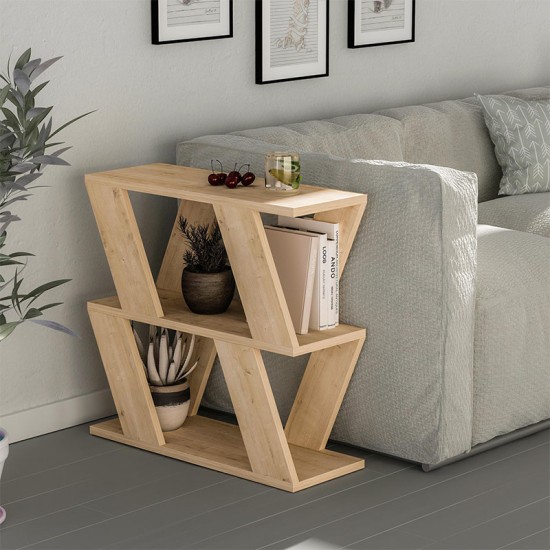 Τραπεζάκι βοηθητικό Lazena Megapap χρώμα sapphire oak 60x22x57εκ.