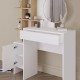Τουαλέτα με καθρέπτη Mup Megapap χρώμα λευκό - sapphire oak 105x35x151εκ. Τουαλέτα με καθρέπτη Mup Megapap χρώμα λευκό - sapphire oak 105x35x151εκ.