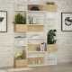 Βιβλιοθήκη Niho Megapap χρώμα λευκό - sapphire oak 120x25,3x171εκ. Βιβλιοθήκη Niho Megapap χρώμα λευκό - sapphire oak 120x25,3x171εκ.