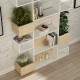 Βιβλιοθήκη Niho Megapap χρώμα λευκό - sapphire oak 120x25,3x171εκ. Βιβλιοθήκη Niho Megapap χρώμα λευκό - sapphire oak 120x25,3x171εκ.