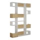 Βιβλιοθήκη Niho Megapap χρώμα λευκό - sapphire oak 120x25,3x171εκ. Βιβλιοθήκη Niho Megapap χρώμα λευκό - sapphire oak 120x25,3x171εκ.