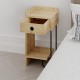 Κομοδίνο Sirius Megapap αριστερό χρώμα sapphire oak 32x30x61εκ. Κομοδίνο Sirius Megapap αριστερό χρώμα sapphire oak 32x30x61εκ.