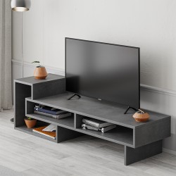 Έπιπλο τηλεόρασης Tetra Megapap χρώμα γκρι ρετρό 136,7x40x42εκ. Έπιπλο τηλεόρασης Tetra Megapap χρώμα γκρι ρετρό 136,7x40x42εκ.