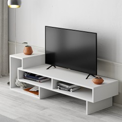 Έπιπλο τηλεόρασης Tetra Megapap χρώμα λευκό 136,7x40x42εκ. Έπιπλο τηλεόρασης Tetra Megapap χρώμα λευκό 136,7x40x42εκ.