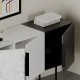 Μπουφές Tontini Megapap χρώμα λευκό - μαύρο εφέ μαρμάρου 150x42x79,5εκ. Μπουφές Tontini Megapap χρώμα λευκό - μαύρο εφέ μαρμάρου 150x42x79,5εκ.