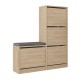 Παπουτσοθήκη Dude Megapap χρώμα sapphire oak 104,8x26x118,5εκ. Παπουτσοθήκη Dude Megapap χρώμα sapphire oak 104,8x26x118,5εκ.
