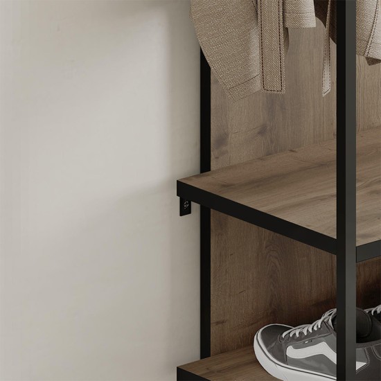 Έπιπλο εισόδου Archy Megapap χρώμα ανοιχτό καρυδί 53x31,7x180εκ.