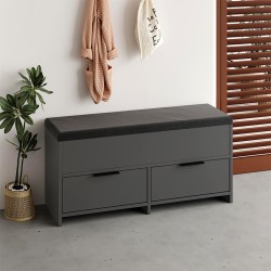 Παπουτσοθήκη Cove Megapap χρώμα ανθρακί 106x34x51,5εκ.