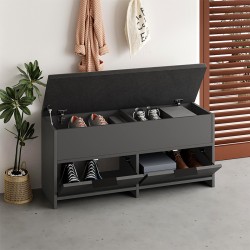 Παπουτσοθήκη Cove Megapap χρώμα ανθρακί 106x34x51,5εκ. Παπουτσοθήκη Cove Megapap χρώμα ανθρακί 106x34x51,5εκ.