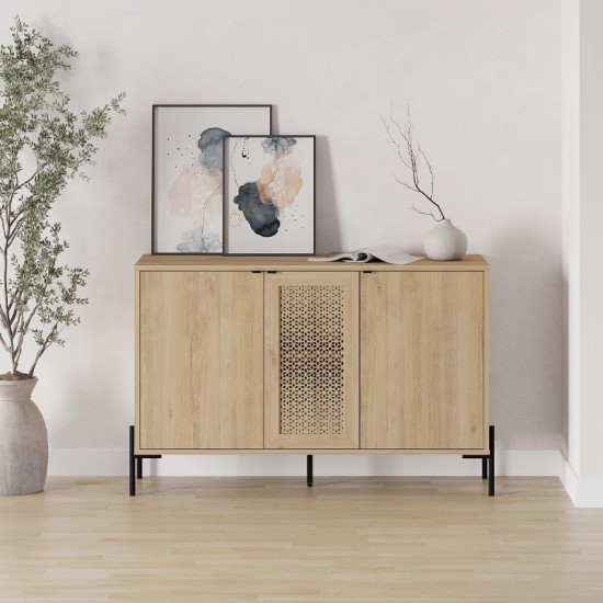 Μπουφές Naive Megapap χρώμα sapphire oak 126x40x80εκ.