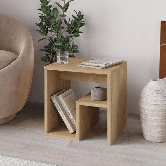 Τραπεζάκι βοηθητικό - Κομοδίνο Bon Megapap χρώμα sapphire oak 40x35x40εκ. Τραπεζάκι βοηθητικό - Κομοδίνο Bon Megapap χρώμα sapphire oak 40x35x40εκ.