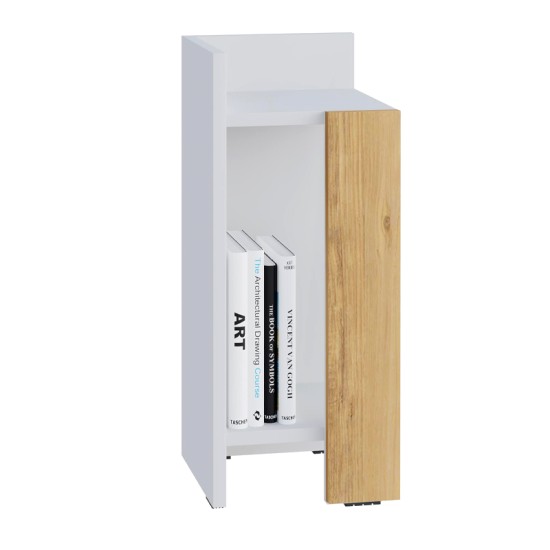 Κομοδίνο Elos Megapap αριστερό χρώμα λευκό - saphhire oak 30x31,7x55εκ. Κομοδίνο Elos Megapap αριστερό χρώμα λευκό - saphhire oak 30x31,7x55εκ.