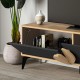 Έπιπλο τηλεόρασης Gora Megapap χρώμα sapphire oak - silky black 140x35,6x51εκ.