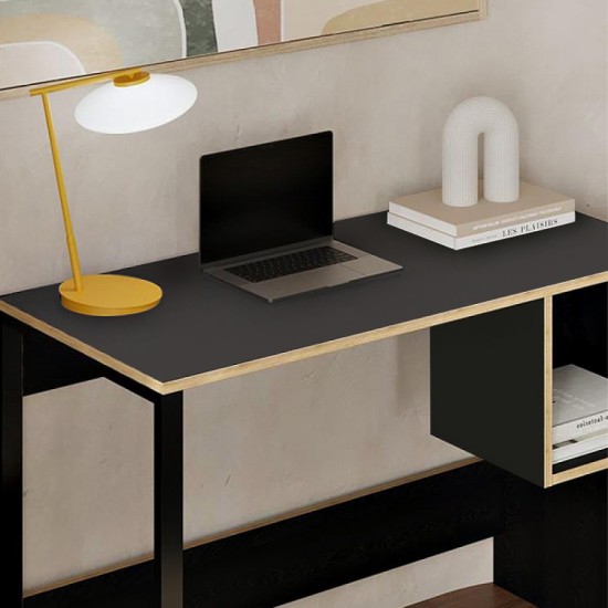 Γραφείο εργασίας Cubo Megapap χρώμα black wood 110x50x75εκ. Γραφείο εργασίας Cubo Megapap χρώμα black wood 110x50x75εκ.