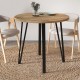 Τραπέζι Xana Megapap χρώμα sepet oak Ø90x77,5εκ. Τραπέζι Xana Megapap χρώμα sepet oak Ø90x77,5εκ.
