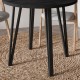 Τραπέζι Xana Megapap χρώμα black wood Ø90x77,5εκ.