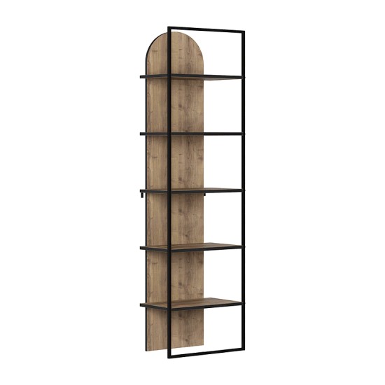 Βιβλιοθήκη Archy Megapap χρώμα ανοιχτό καρυδί 53x31,7x180εκ.