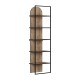 Βιβλιοθήκη Archy Megapap χρώμα ανοιχτό καρυδί 53x31,7x180εκ.