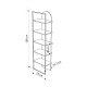 Βιβλιοθήκη Archy Megapap χρώμα ανοιχτό καρυδί 53x31,7x180εκ.