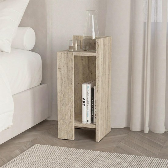 Κομοδίνο Elos Megapap δεξί χρώμα travertine 25x27x60εκ. Κομοδίνο Elos Megapap δεξί χρώμα travertine 25x27x60εκ.