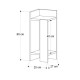 Κομοδίνο Elos Megapap αριστερό χρώμα travertine 25x27x60εκ.