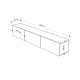 Έπιπλο τηλεόρασης επιτοίχιο Francy Megapap χρώμα ash green 180x30x30εκ.