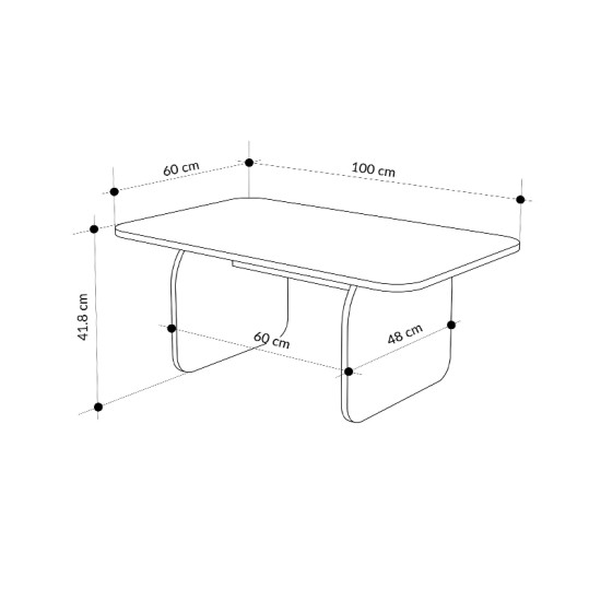 Τραπεζάκι σαλονιού Pietra Megapap χρώμα travertine 100x60x41,8εκ. Τραπεζάκι σαλονιού Pietra Megapap χρώμα travertine 100x60x41,8εκ.
